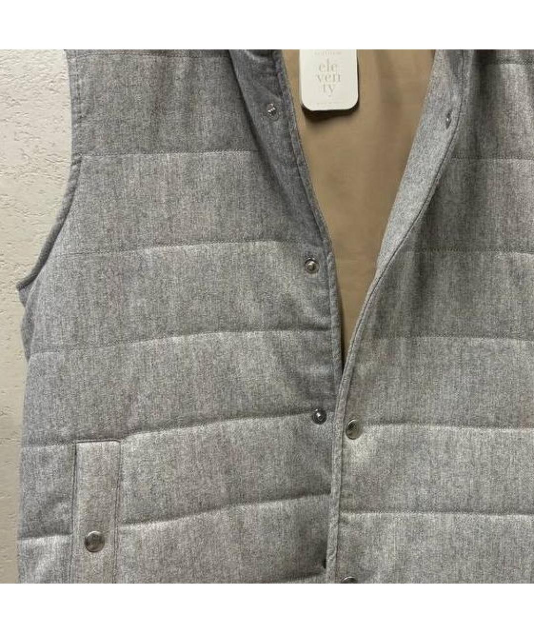 ELEVENTY Серый кашемировый жилет, фото 4
