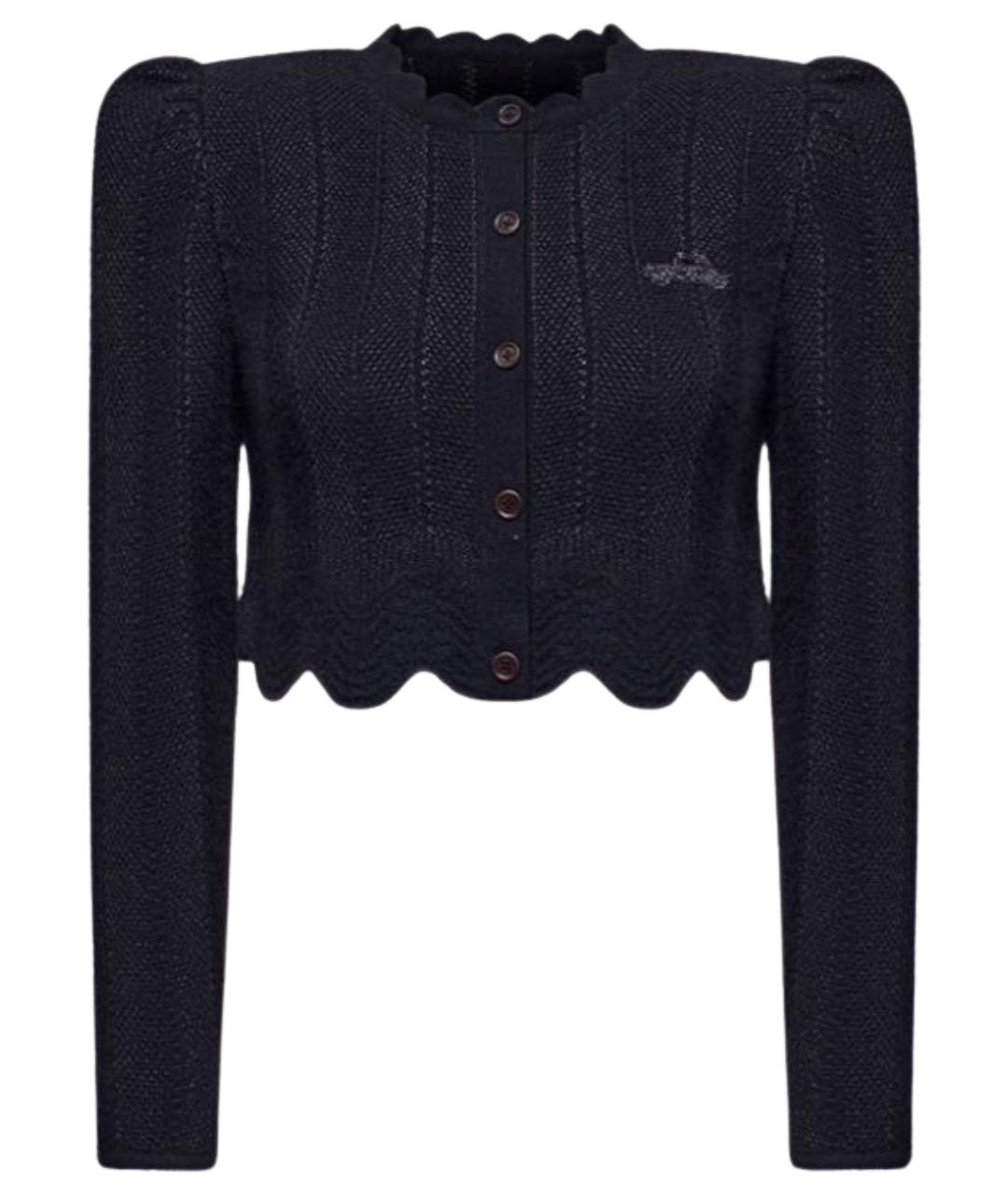 ULYANA SERGEENKO Черный кашемировый кардиган, фото 1