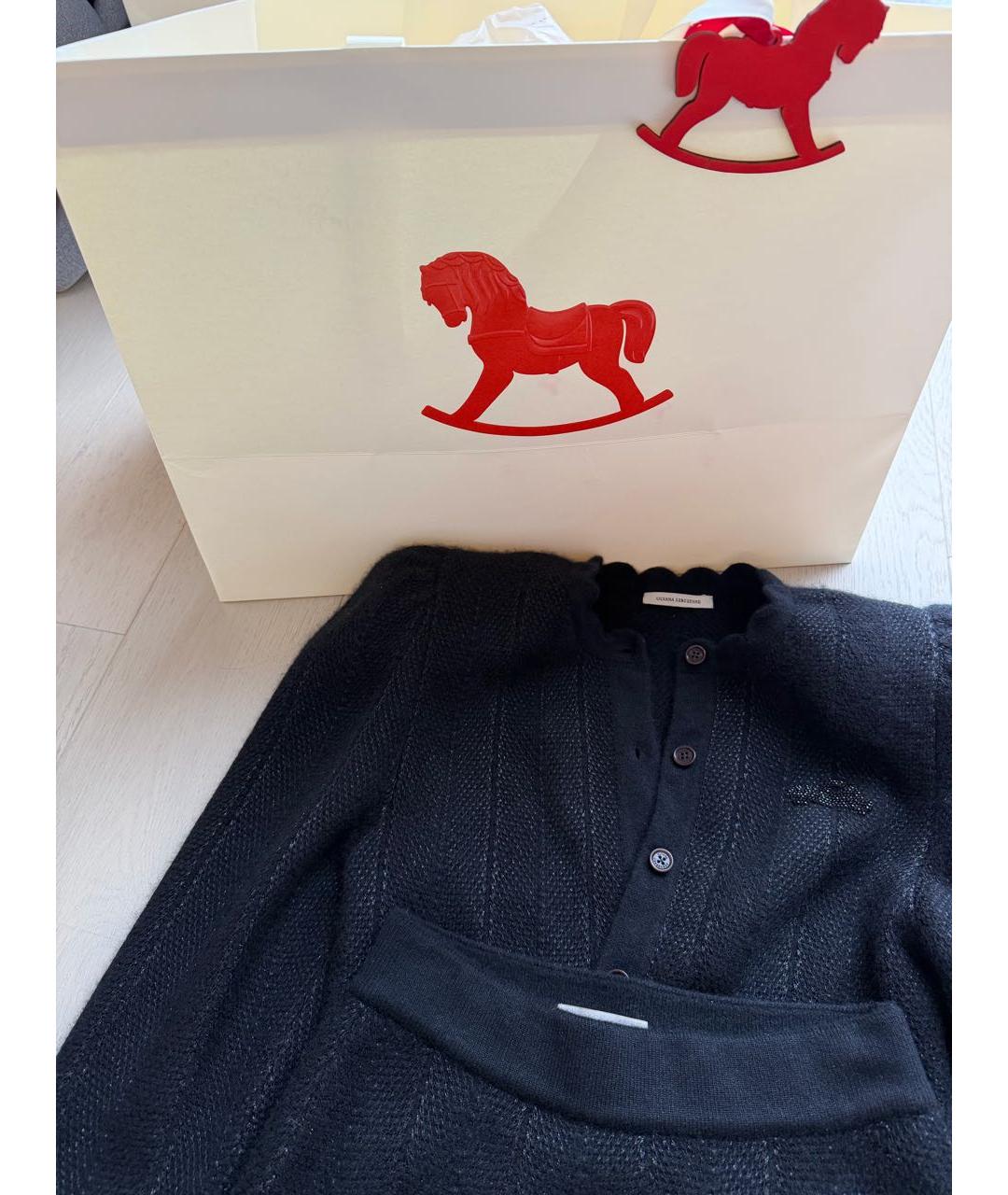 ULYANA SERGEENKO Черный кашемировый кардиган, фото 5