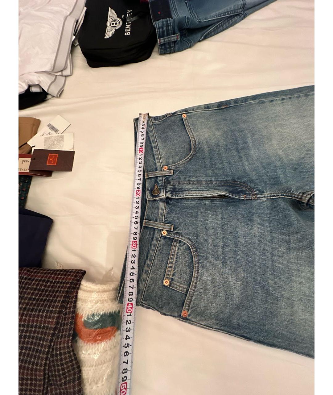 GUCCI Хлопковые прямые джинсы, фото 6