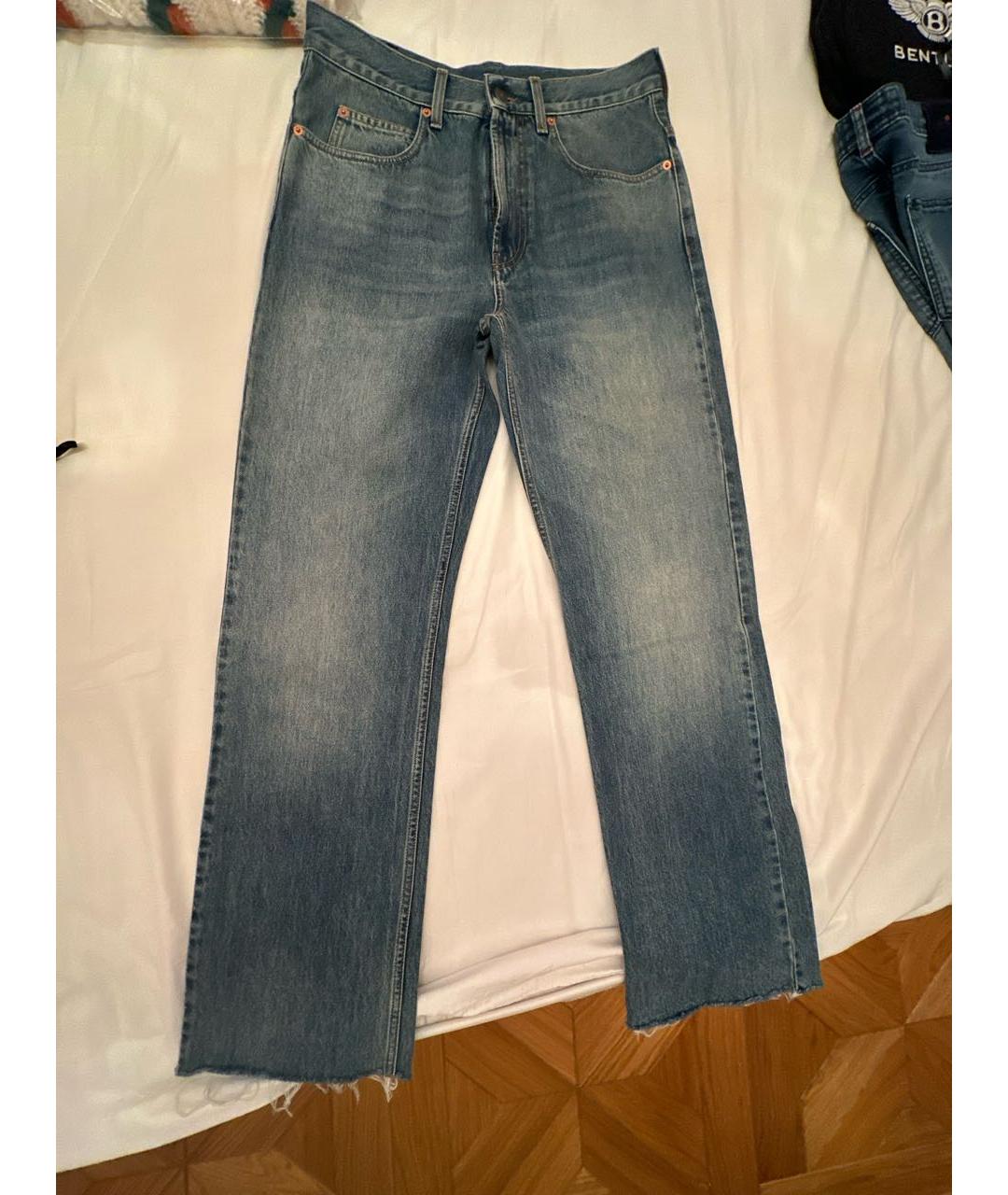 GUCCI Хлопковые прямые джинсы, фото 9