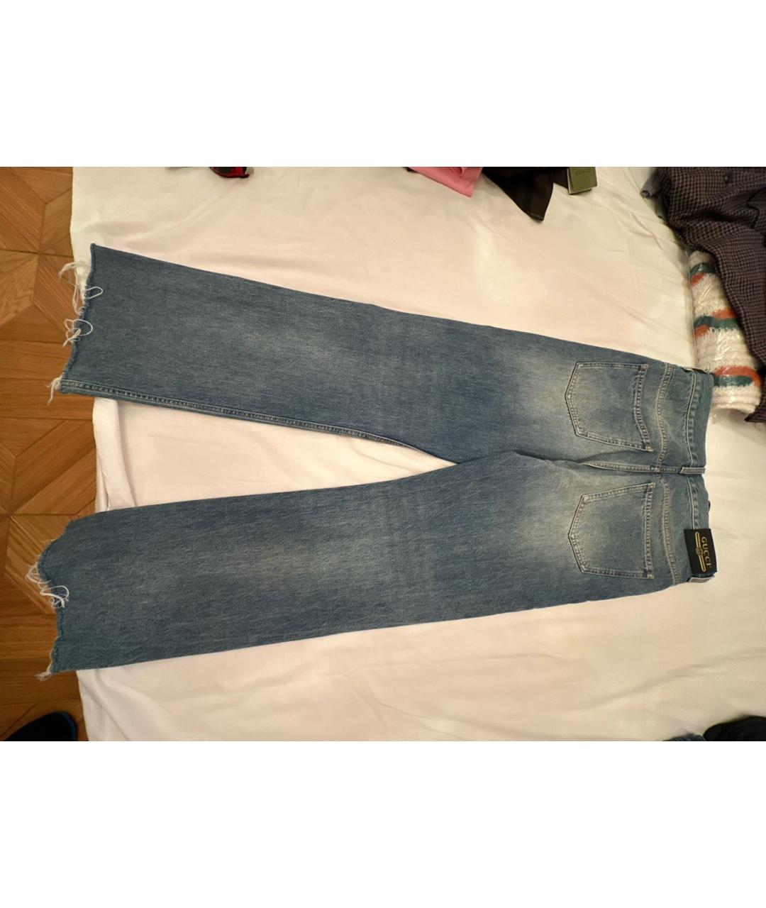 GUCCI Хлопковые прямые джинсы, фото 2