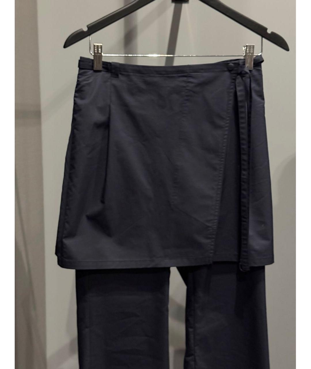 LOW CLASSIC Темно-синие прямые брюки, фото 3