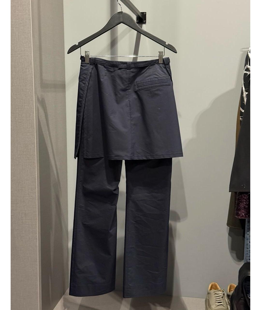 LOW CLASSIC Темно-синие прямые брюки, фото 2