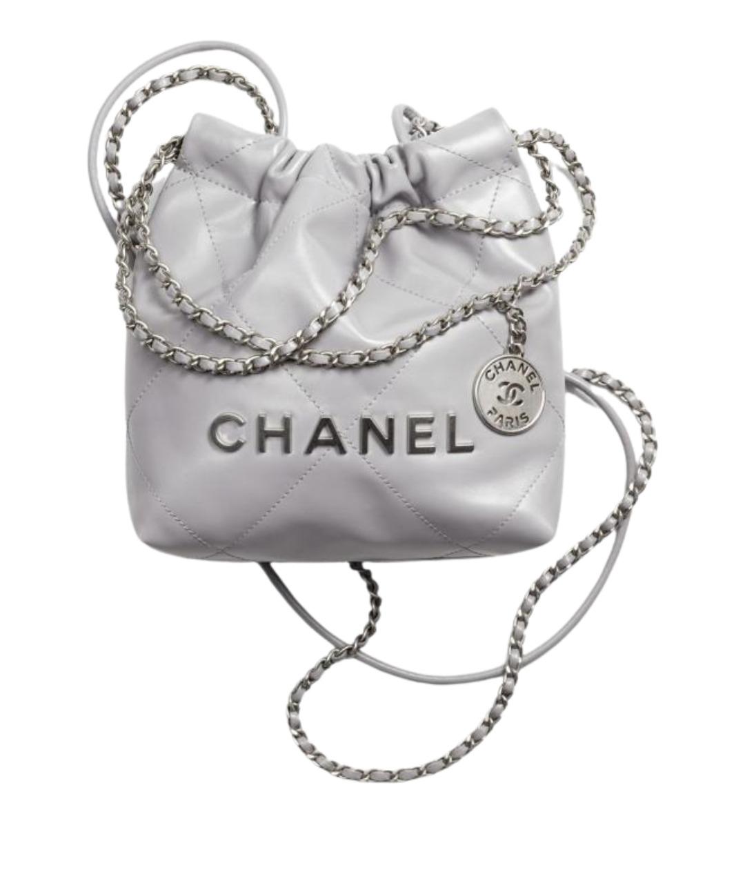 CHANEL Серая кожаная сумка через плечо, фото 1