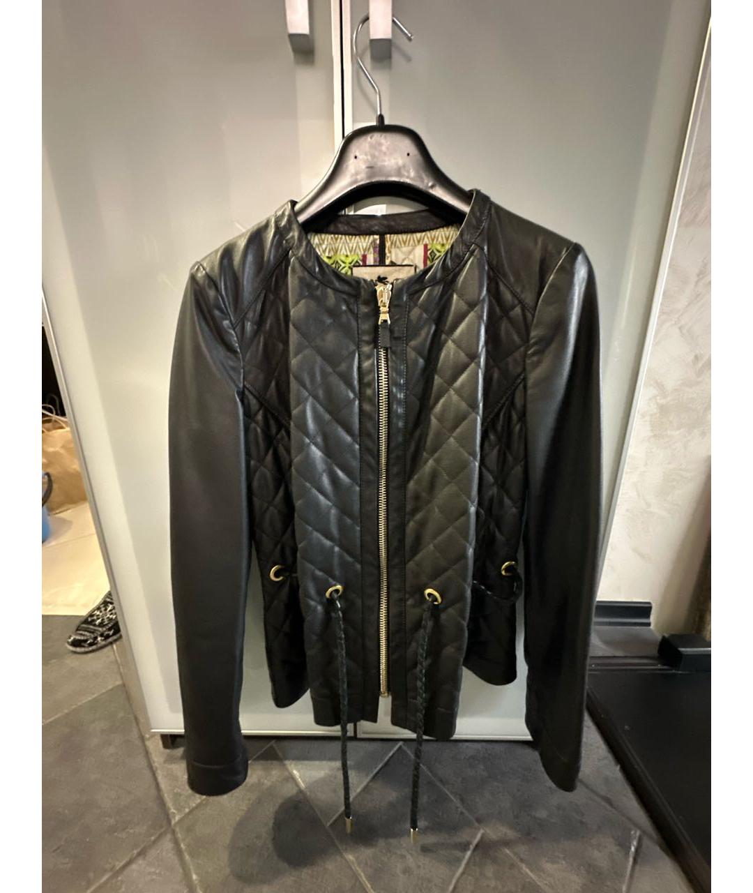 ETRO Черная кожаная куртка, фото 7