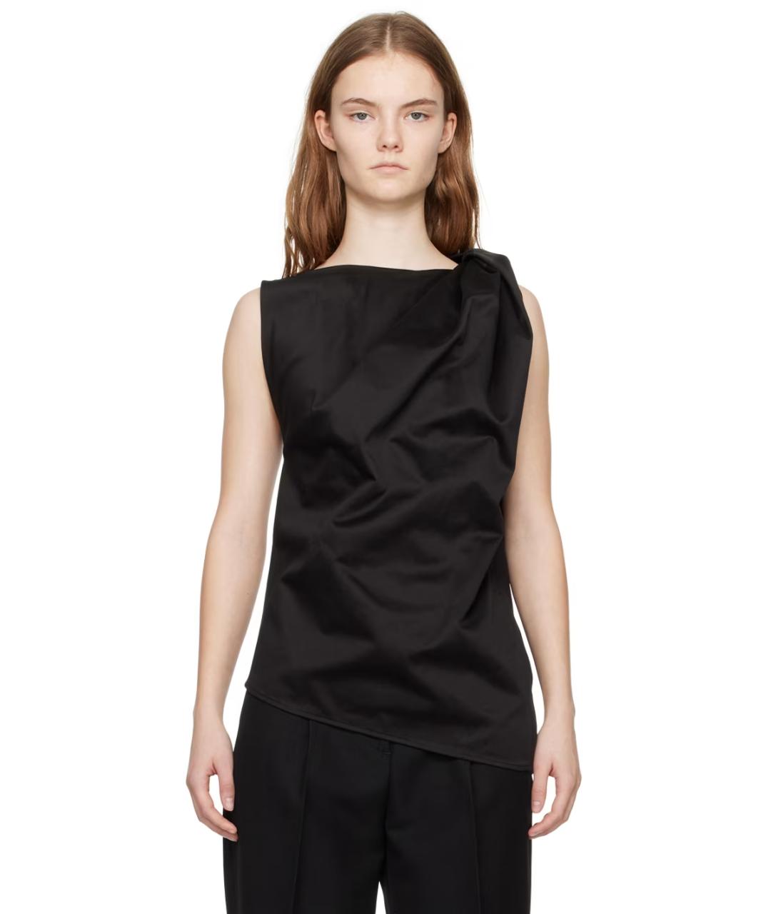 TOTEME Черная хлопковая блузы, фото 3