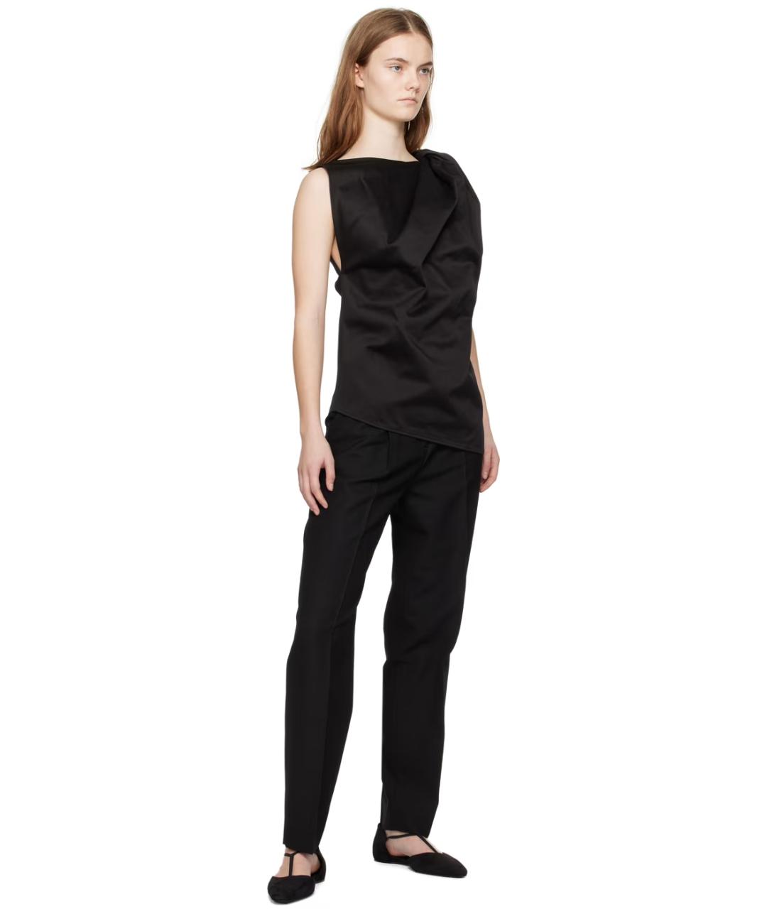 TOTEME Черная хлопковая блузы, фото 4