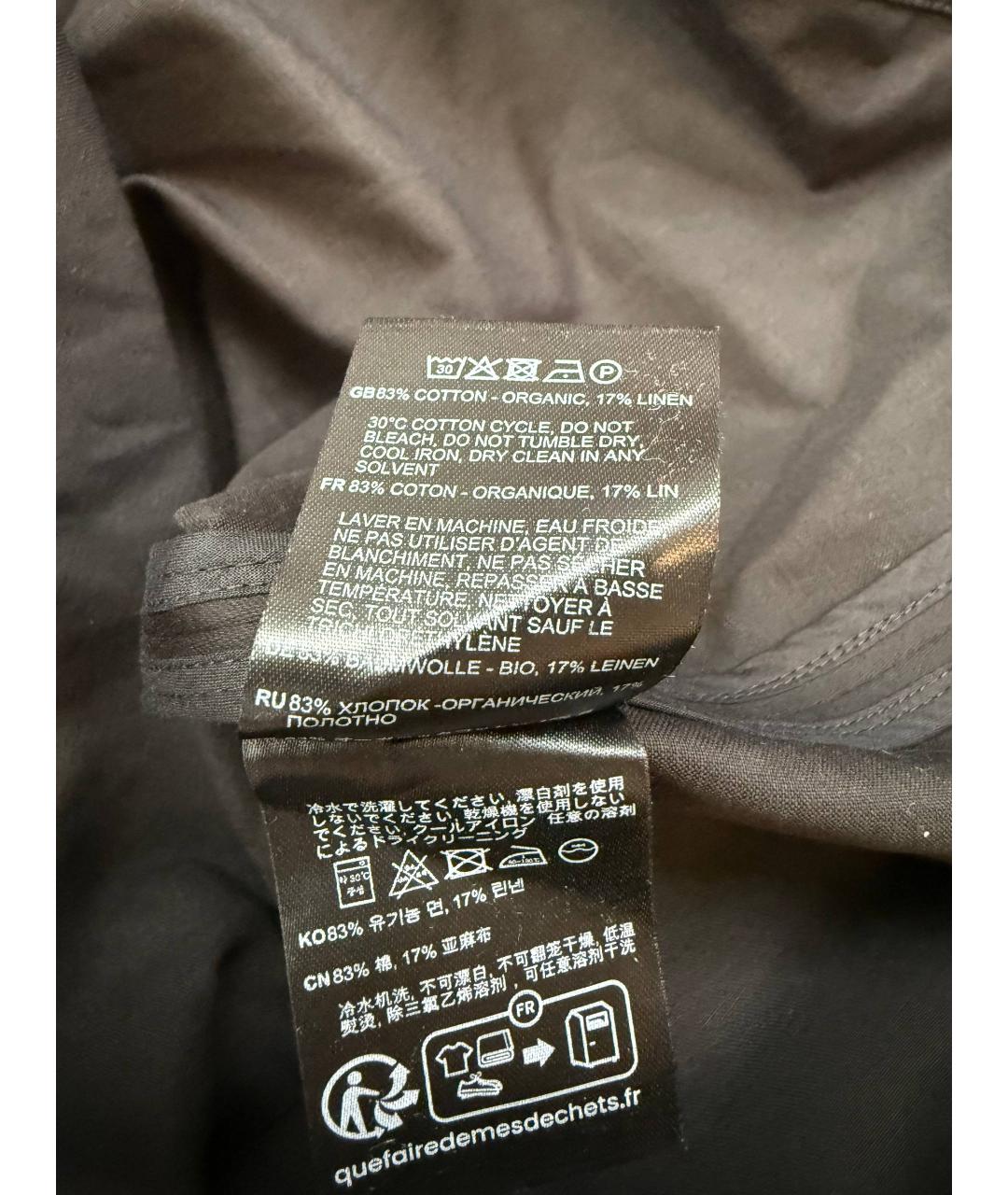 TOTEME Черная хлопковая блузы, фото 7