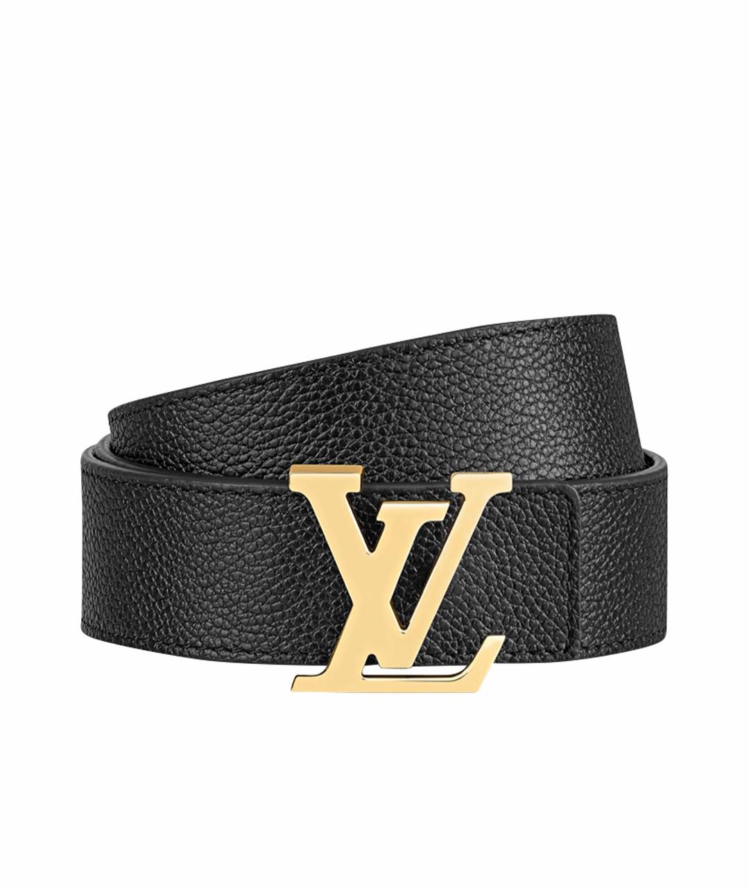 LOUIS VUITTON Черный кожаный ремень, фото 1