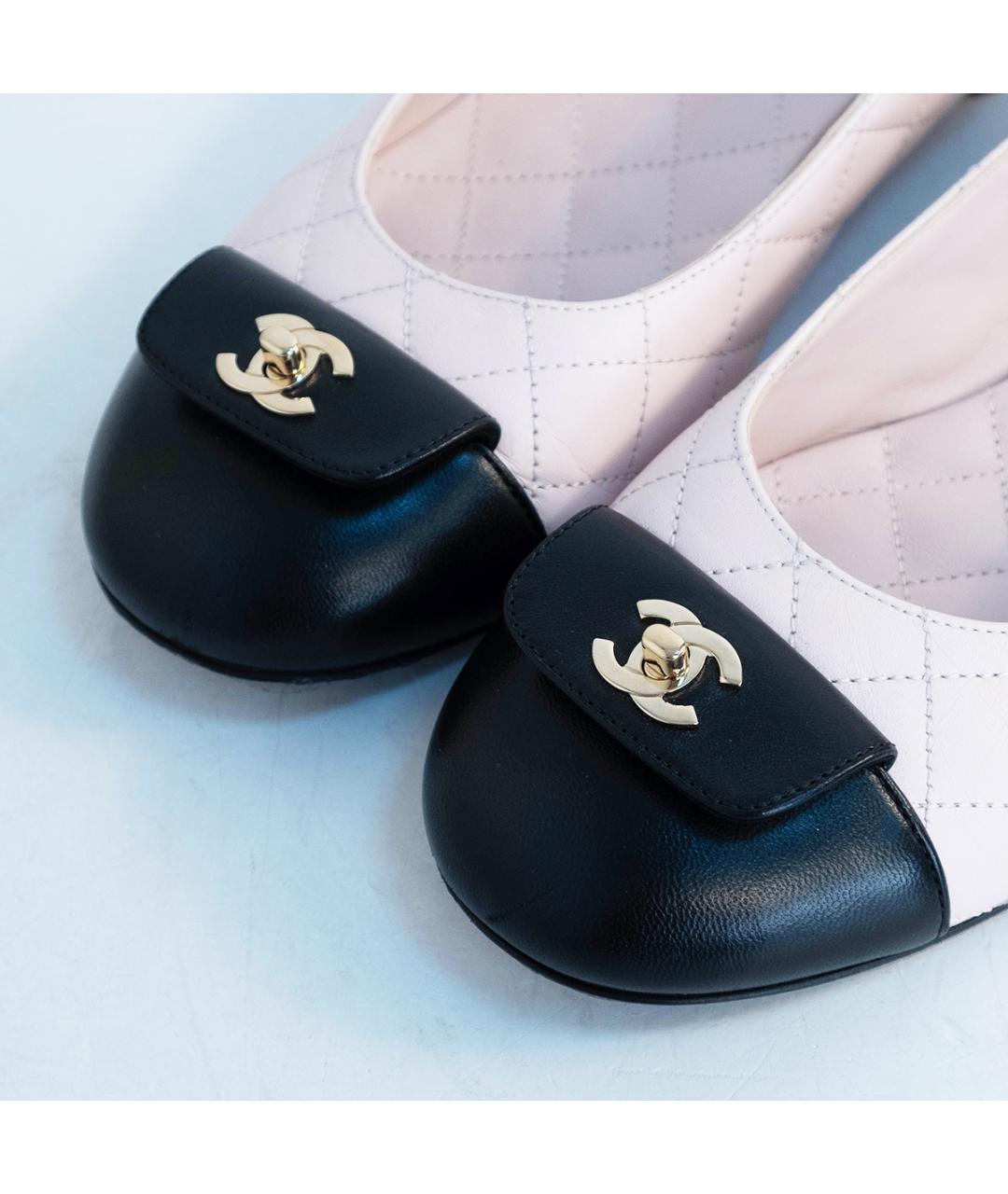 CHANEL Розовые кожаные балетки, фото 3