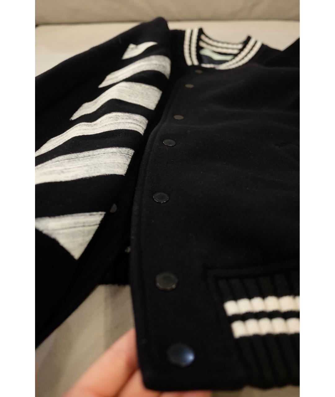 OFF-WHITE Черная шерстяная куртка, фото 4