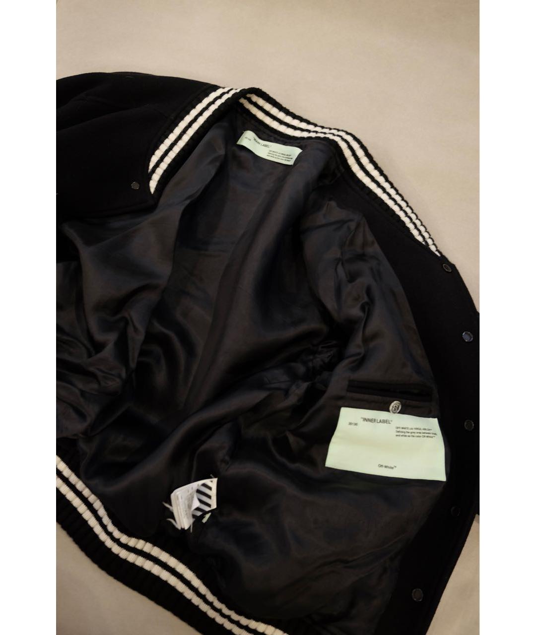 OFF-WHITE Черная шерстяная куртка, фото 8