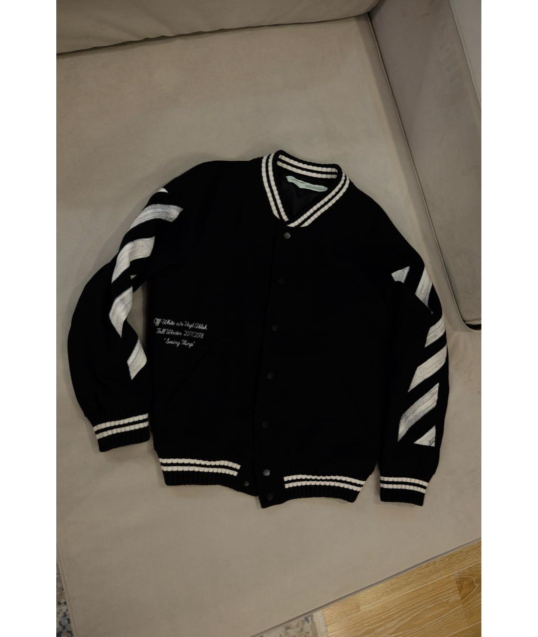 OFF-WHITE Черная шерстяная куртка, фото 9