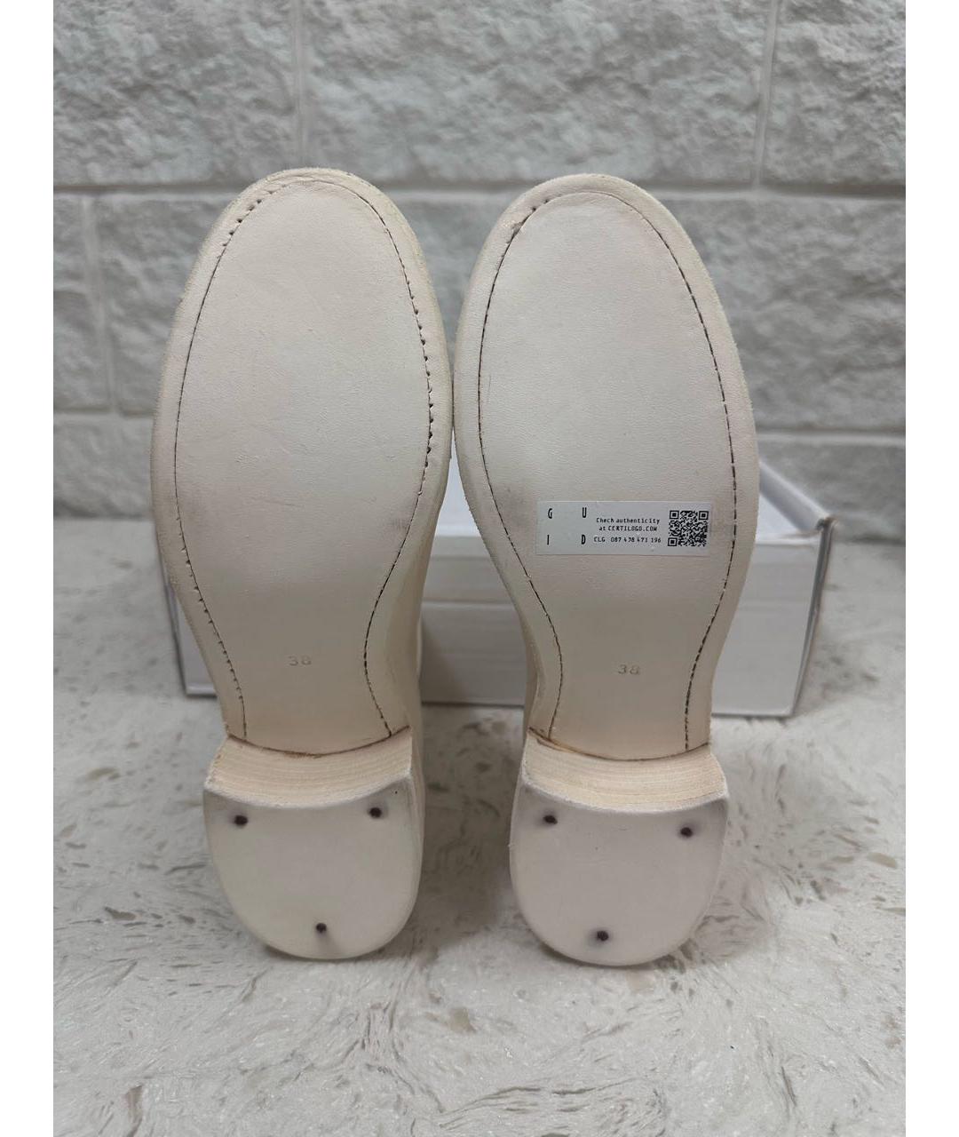 GUIDI Белые кожаные ботинки, фото 5