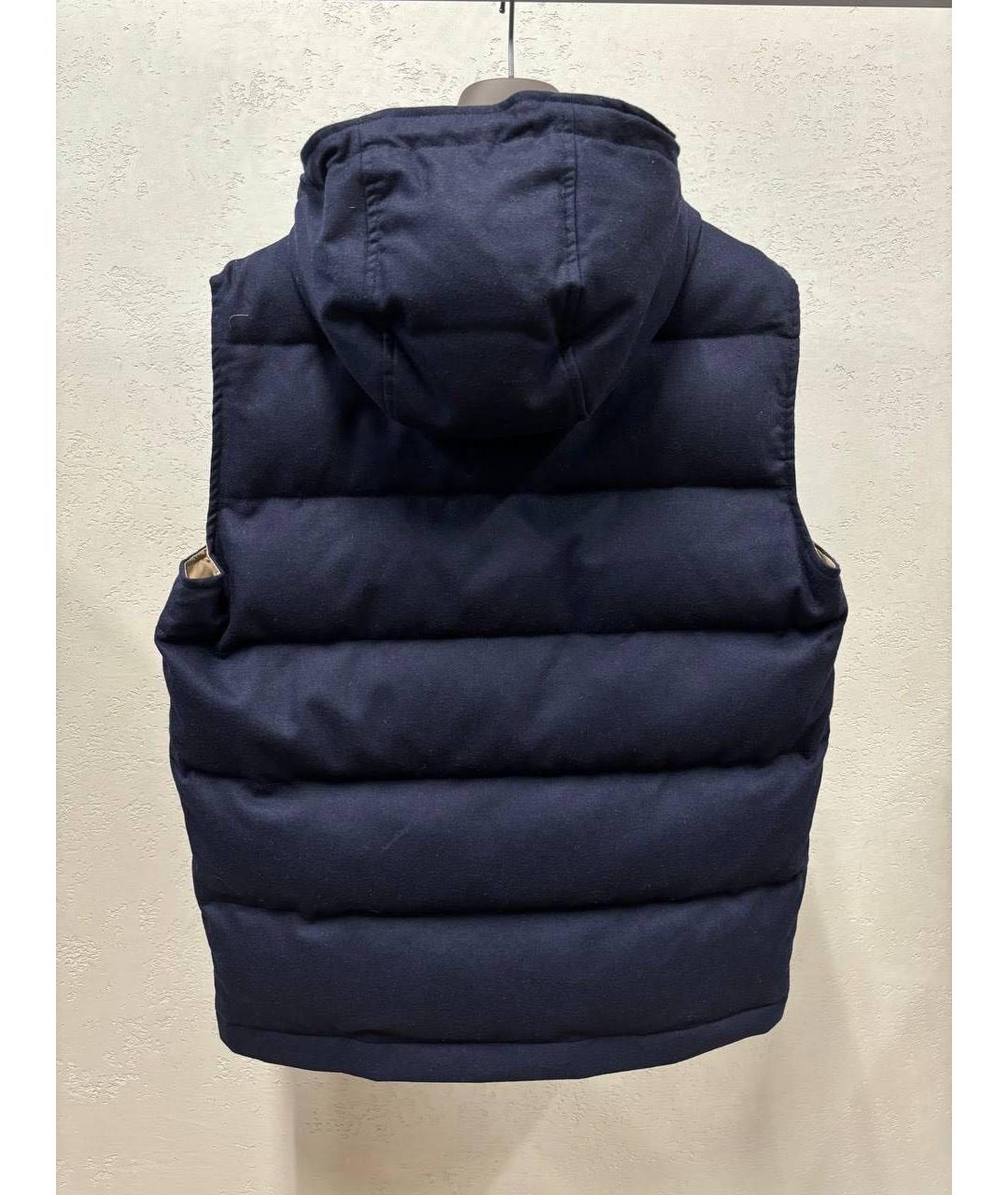ELEVENTY Темно-синий кашемировый жилет, фото 2