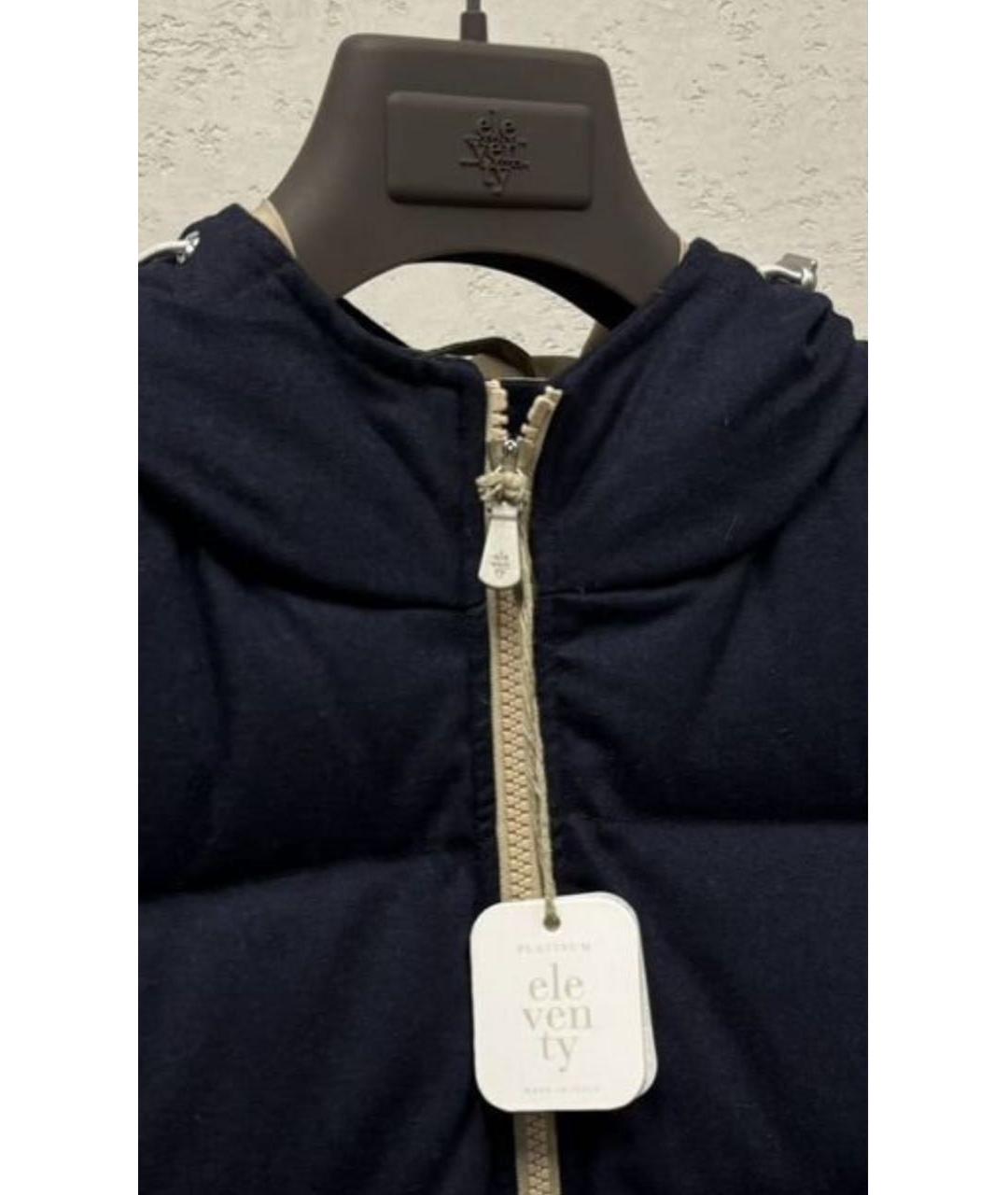 ELEVENTY Темно-синий кашемировый жилет, фото 3