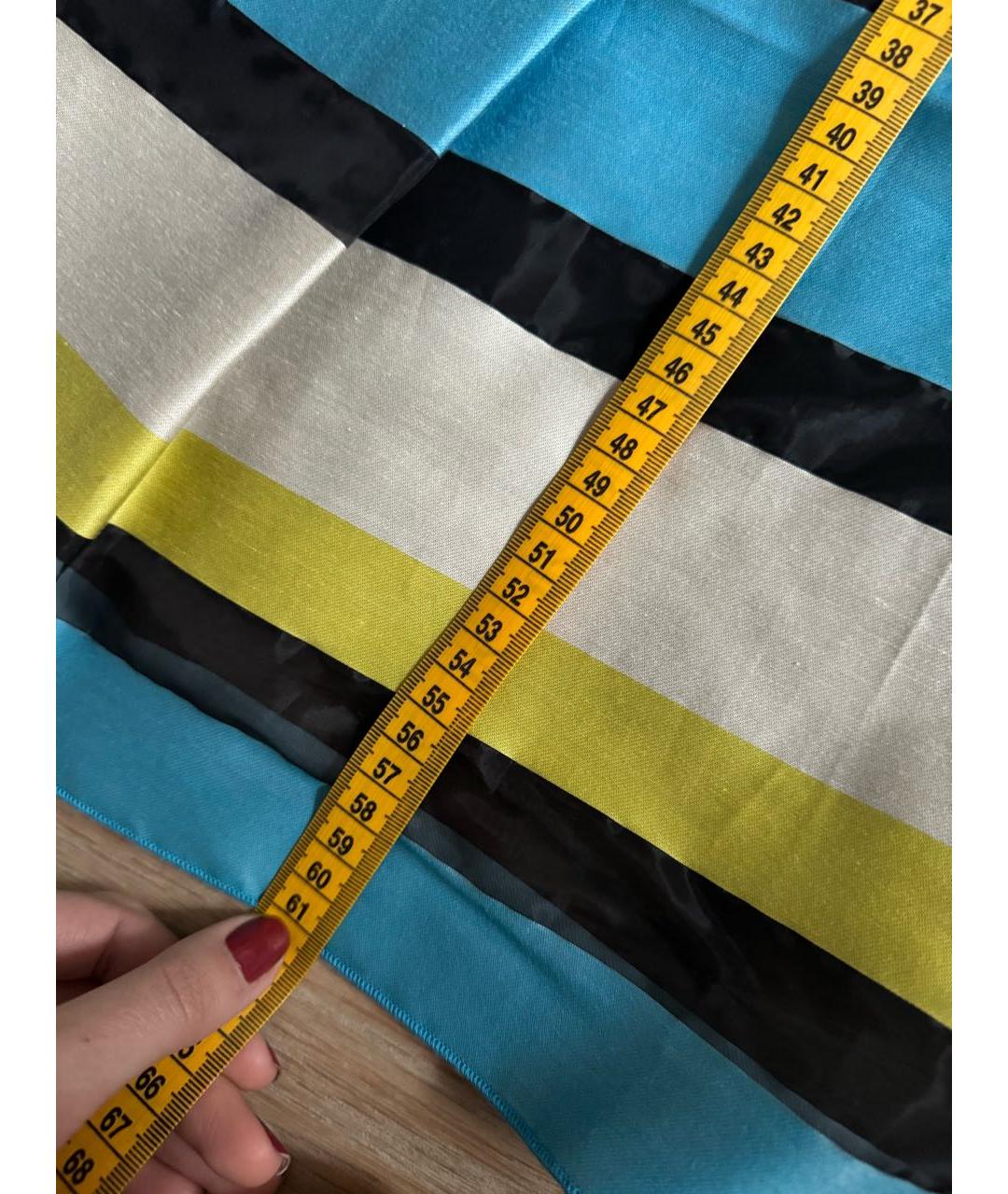 PAUL SMITH Бирюзовая хлопковая юбка миди, фото 7