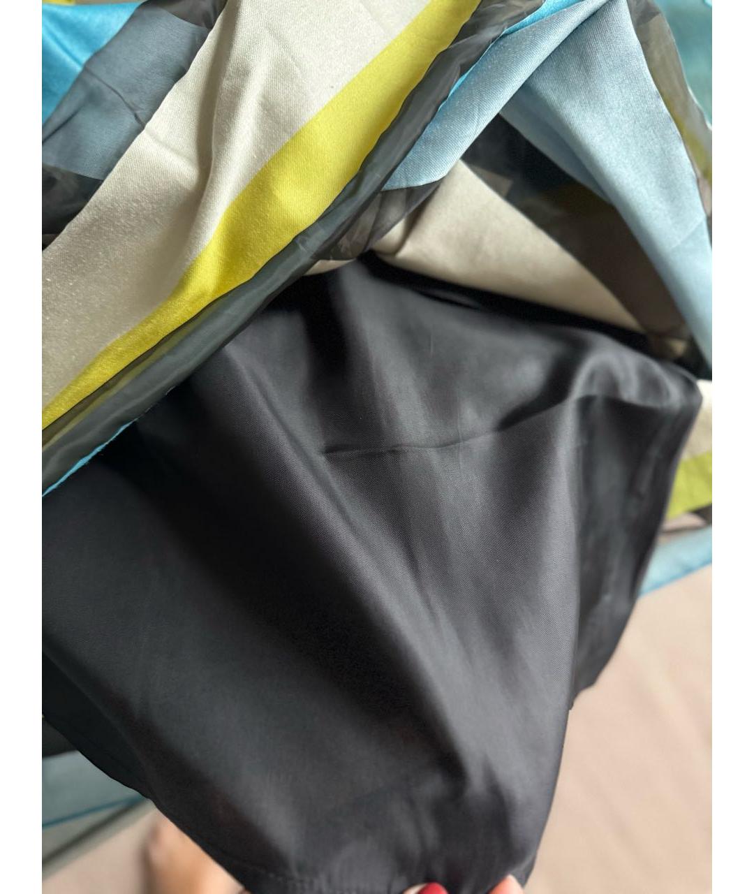 PAUL SMITH Бирюзовая хлопковая юбка миди, фото 8