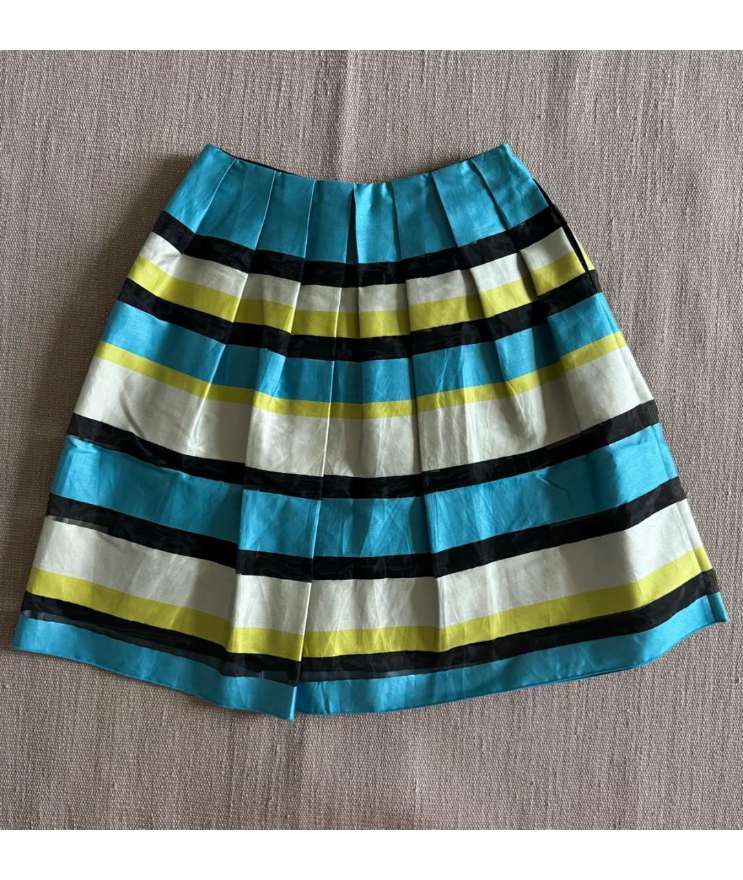 PAUL SMITH Бирюзовая хлопковая юбка миди, фото 2