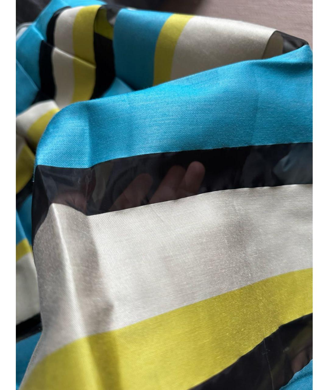 PAUL SMITH Бирюзовая хлопковая юбка миди, фото 4