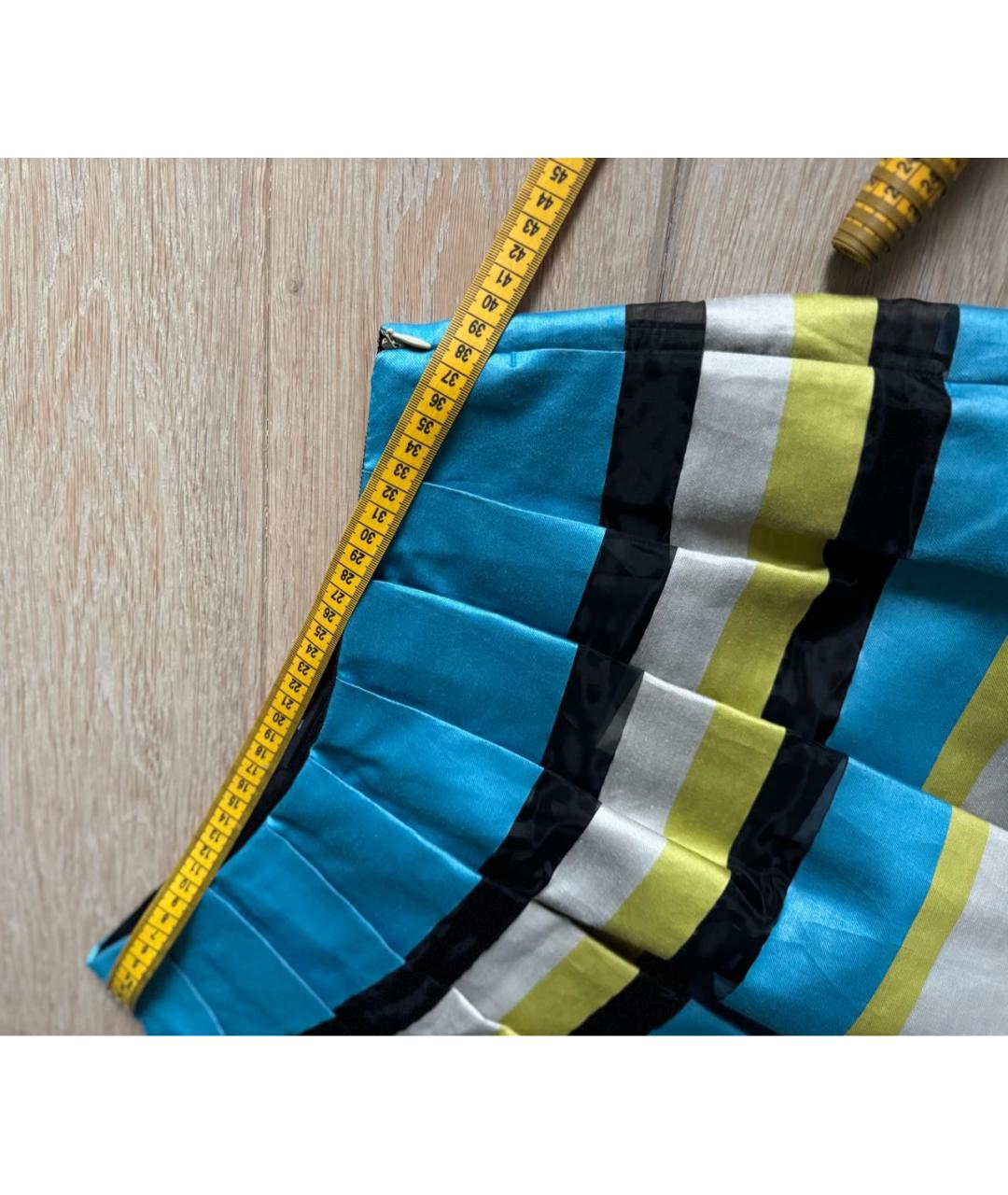 PAUL SMITH Бирюзовая хлопковая юбка миди, фото 6