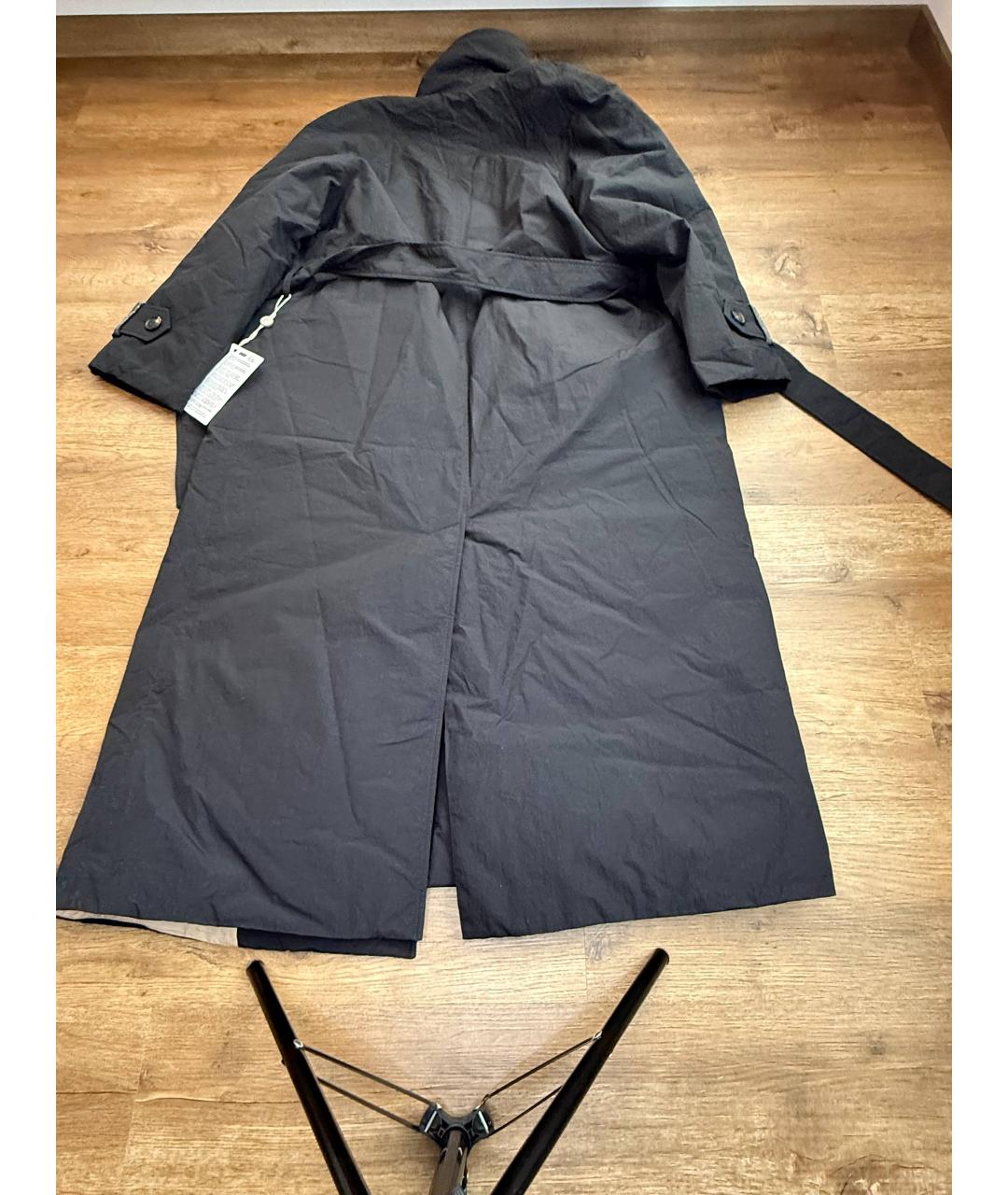 BRUNELLO CUCINELLI Черный полиамидовый тренч/плащ, фото 4