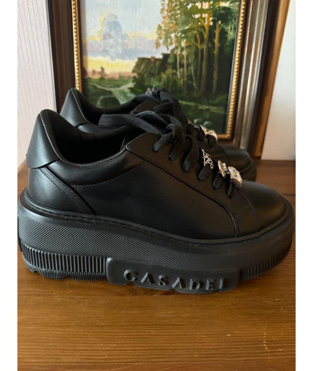 CASADEI Черные кожаные ботинки, фото 4