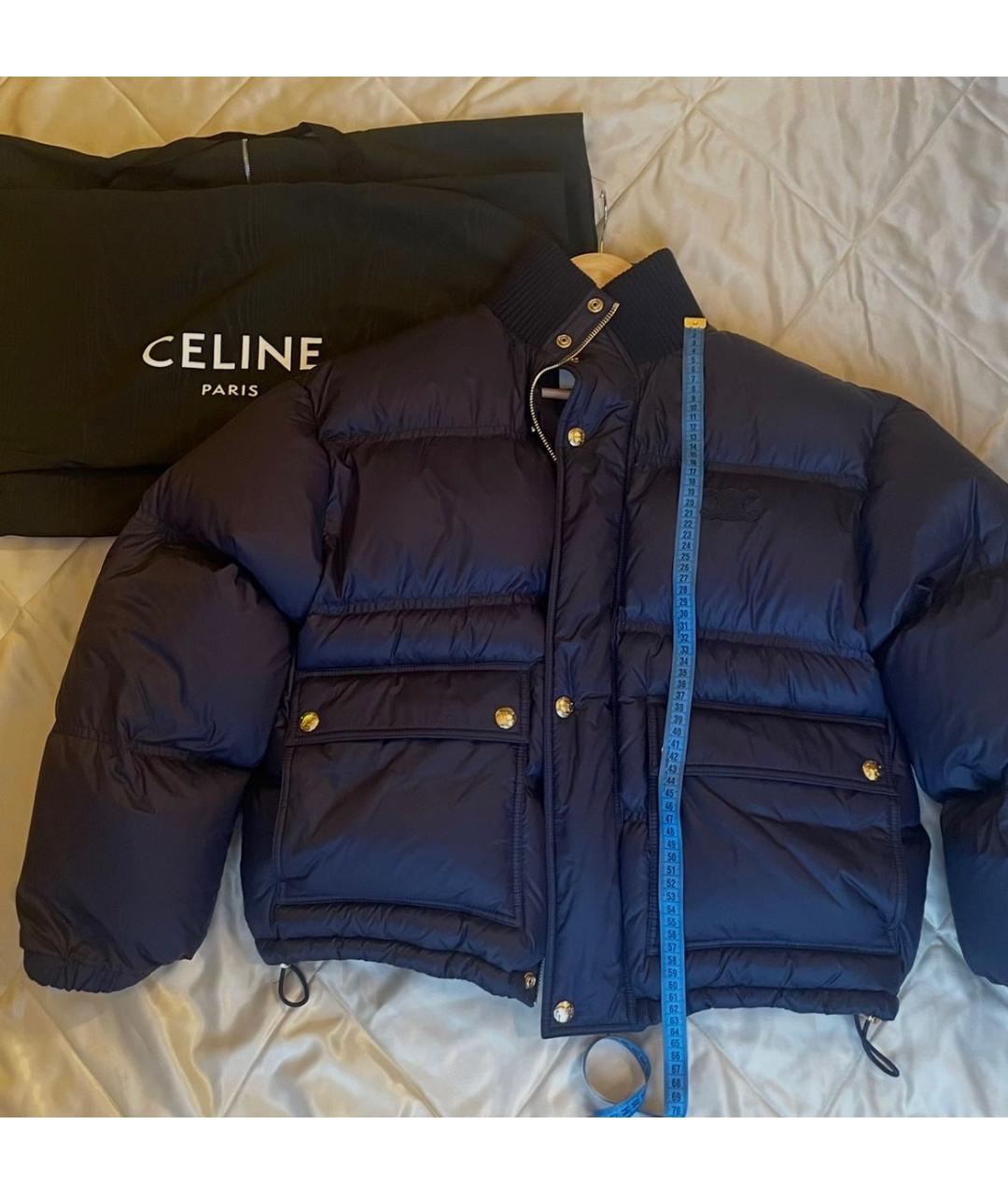 CELINE Темно-синий полиамидовый пуховик, фото 3