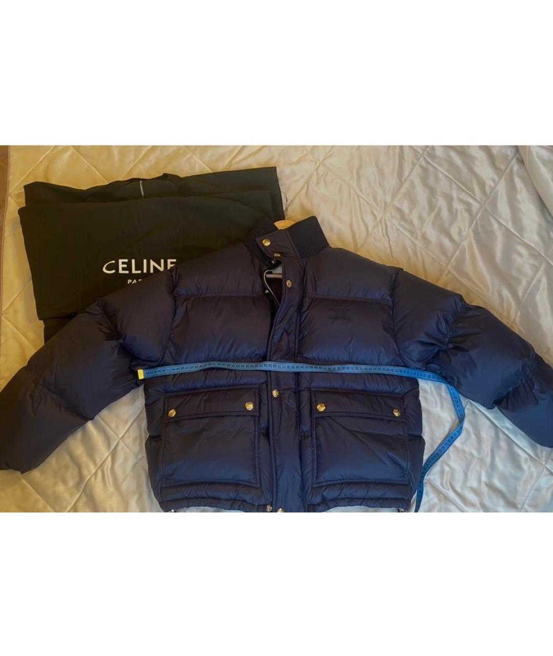CELINE Темно-синий полиамидовый пуховик, фото 4