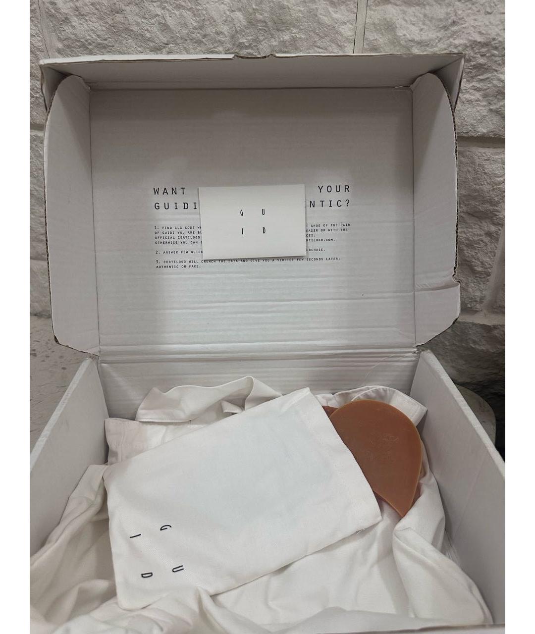 GUIDI Белые кожаные ботинки, фото 3