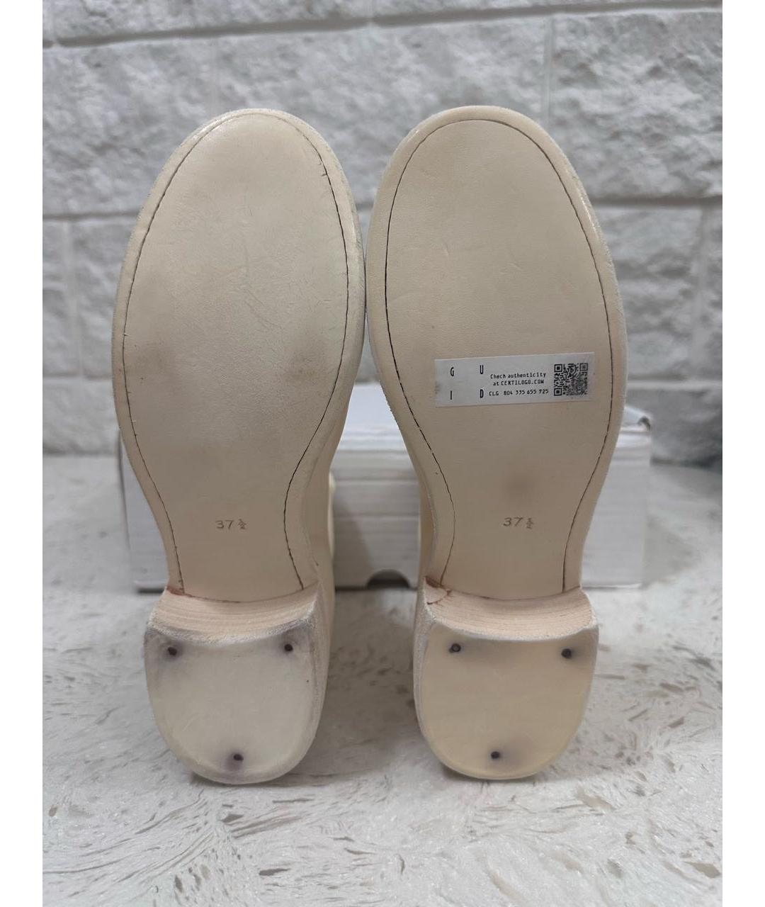 GUIDI Белые кожаные ботинки, фото 4