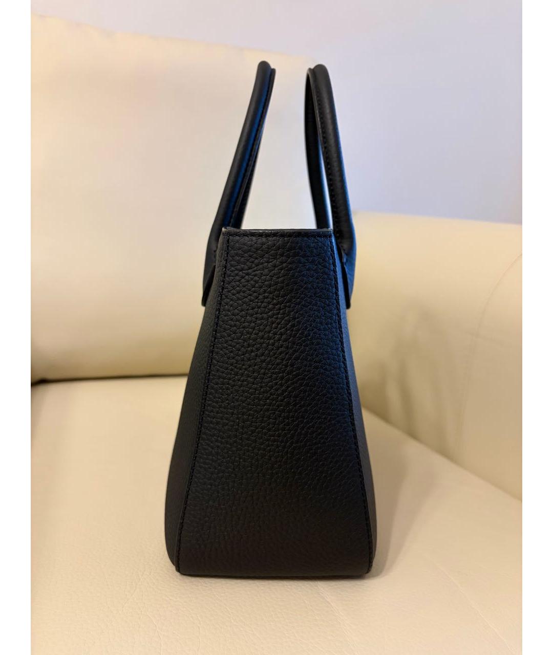 THE ROW Черная кожаная сумка с короткими ручками, фото 2