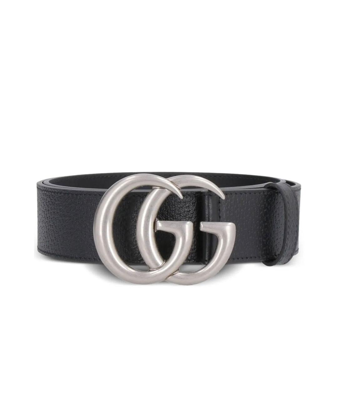 GUCCI Черный кожаный ремень, фото 1