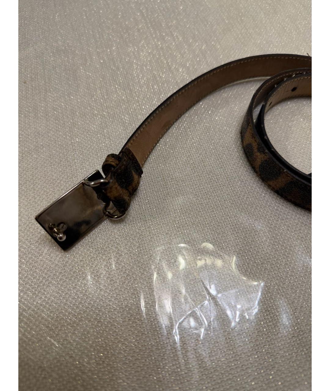 DOLCE&GABBANA Коричневый кожаный ремень, фото 3