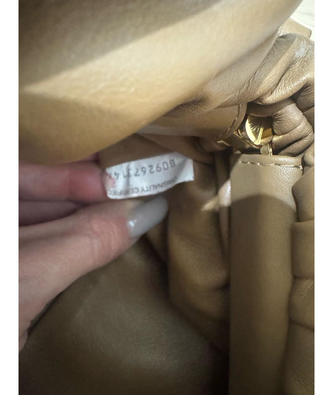 BOTTEGA VENETA Горчичная кожаная сумка через плечо, фото 5