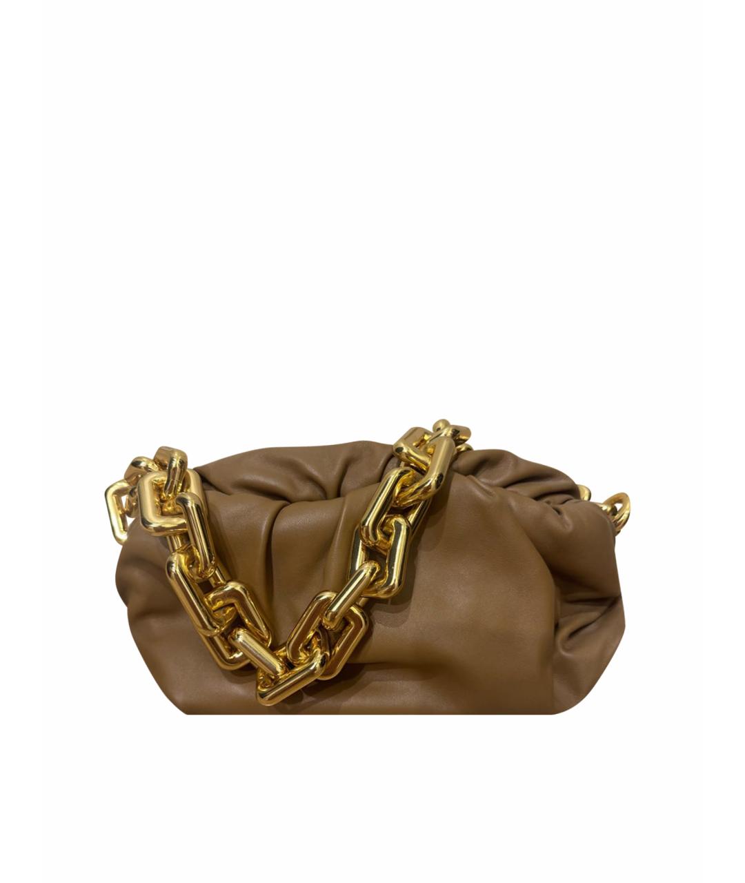 BOTTEGA VENETA Горчичная кожаная сумка через плечо, фото 1