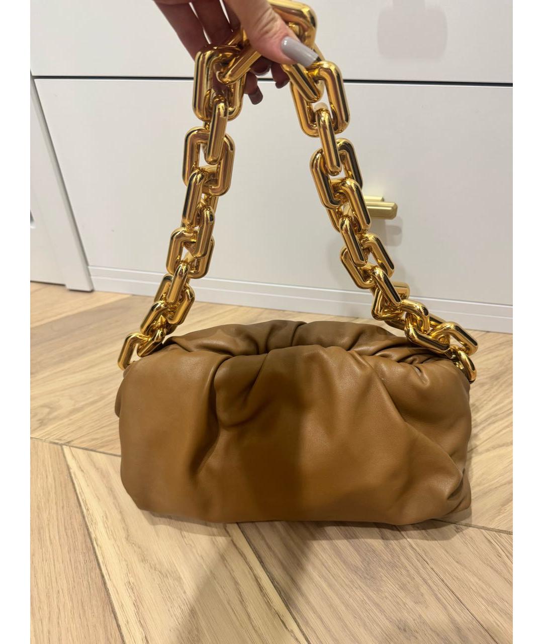 BOTTEGA VENETA Горчичная кожаная сумка через плечо, фото 2