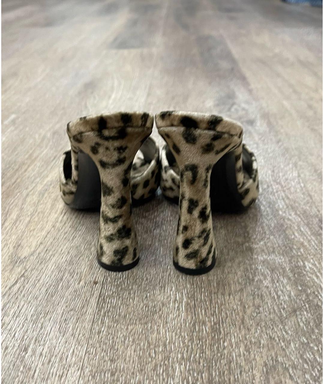 SAINT LAURENT Мульти бархатные мюли, фото 3