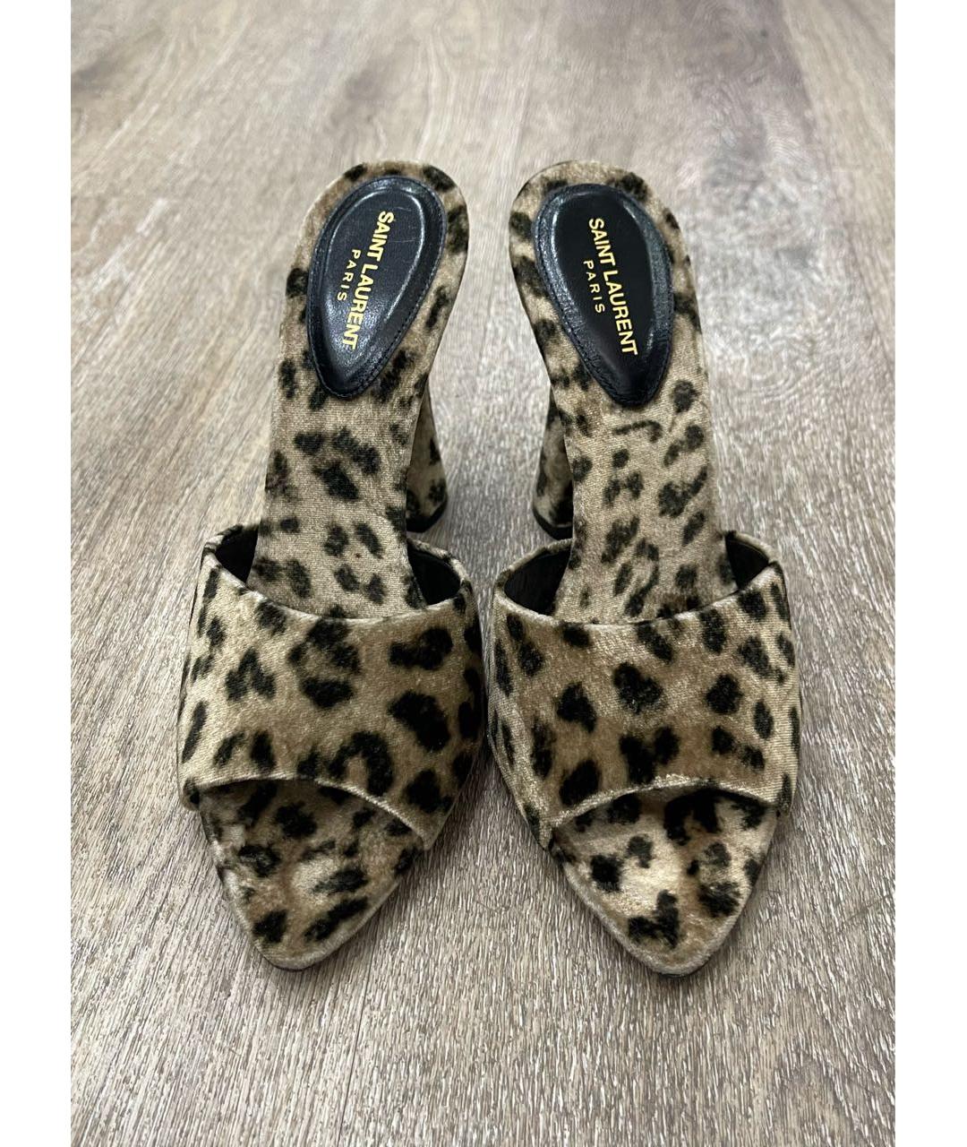 SAINT LAURENT Мульти бархатные мюли, фото 2