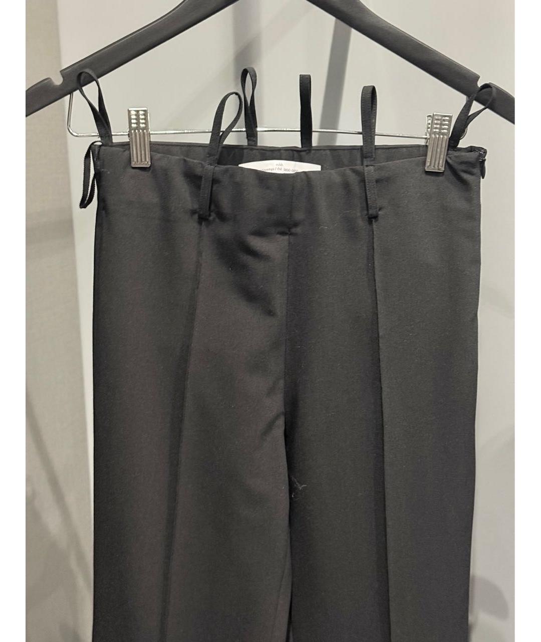 ROKH Черные шерстяные прямые брюки, фото 2