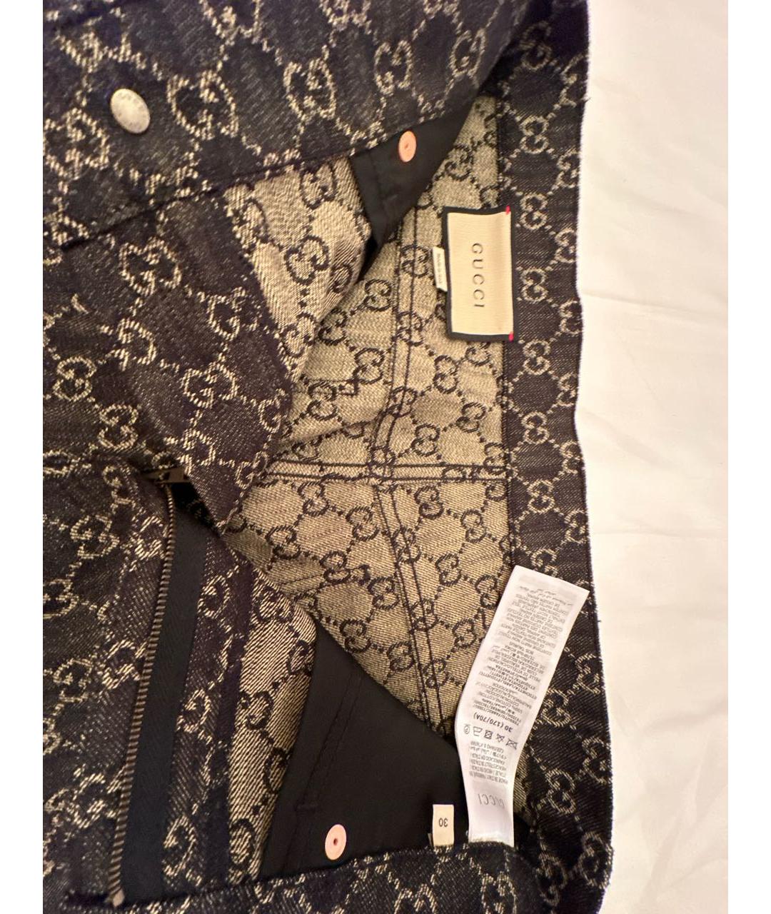 GUCCI Коричневые хлопковые прямые джинсы, фото 4