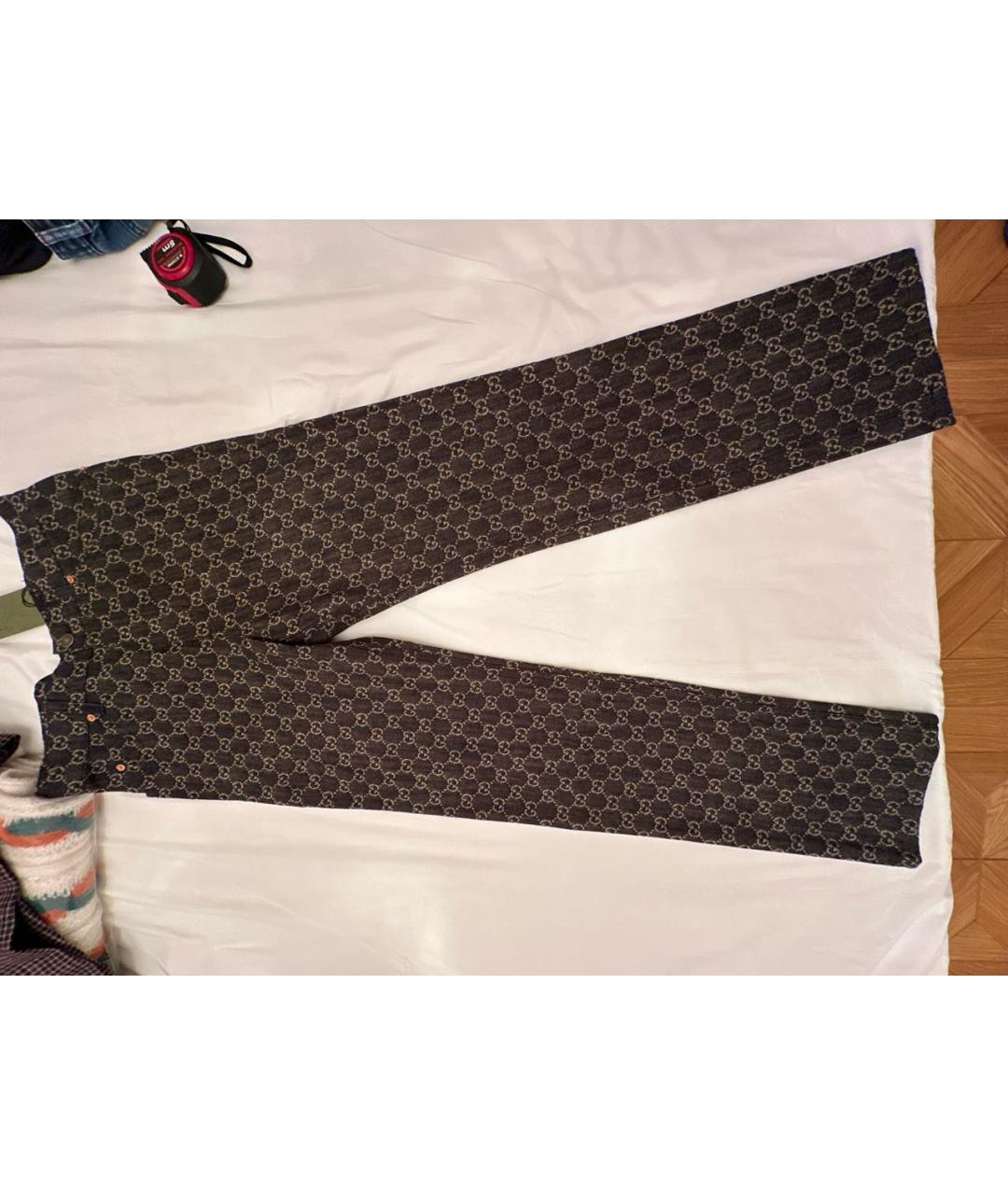 GUCCI Коричневые хлопковые прямые джинсы, фото 9