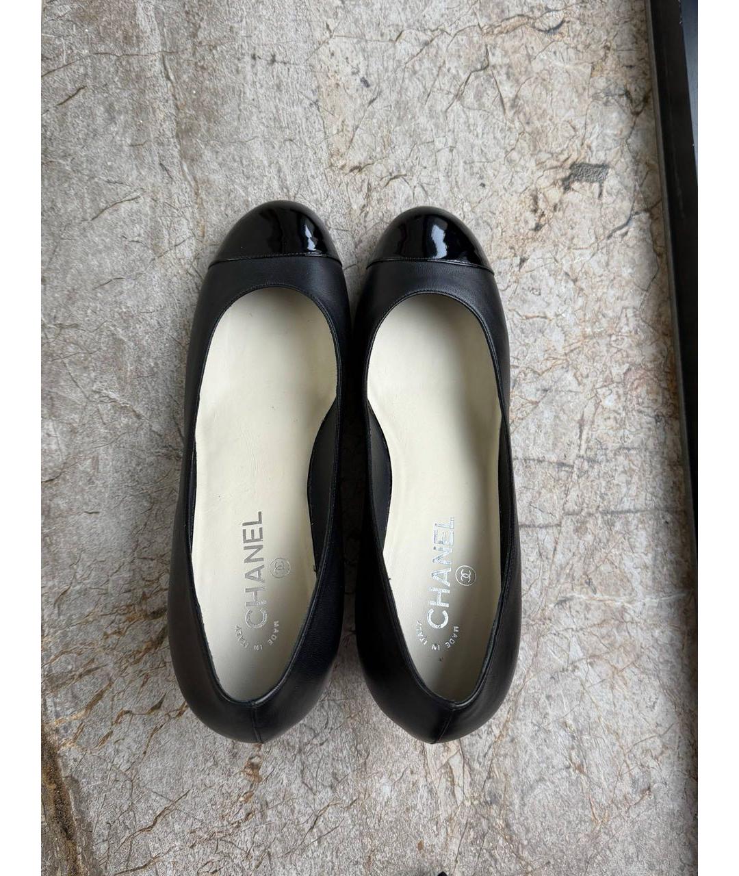 CHANEL Черные кожаные туфли, фото 3