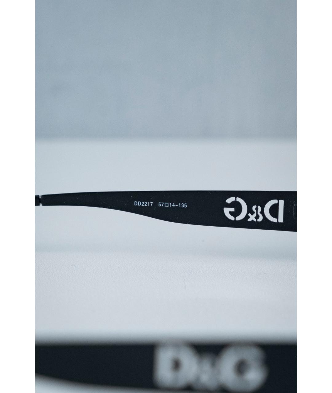 DOLCE&GABBANA Черные металлические солнцезащитные очки, фото 6