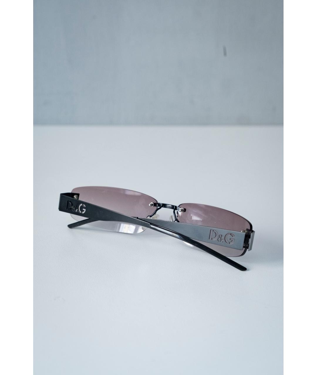 DOLCE&GABBANA Черные металлические солнцезащитные очки, фото 8