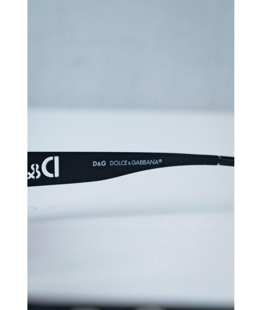 DOLCE&GABBANA Черные металлические солнцезащитные очки, фото 5