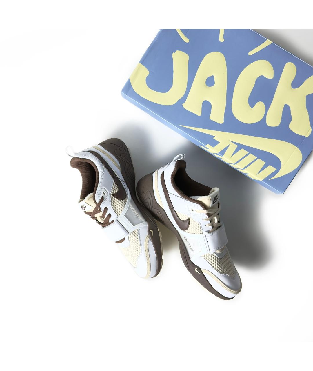 NIKE Бежевые текстильные низкие кроссовки / кеды, фото 3