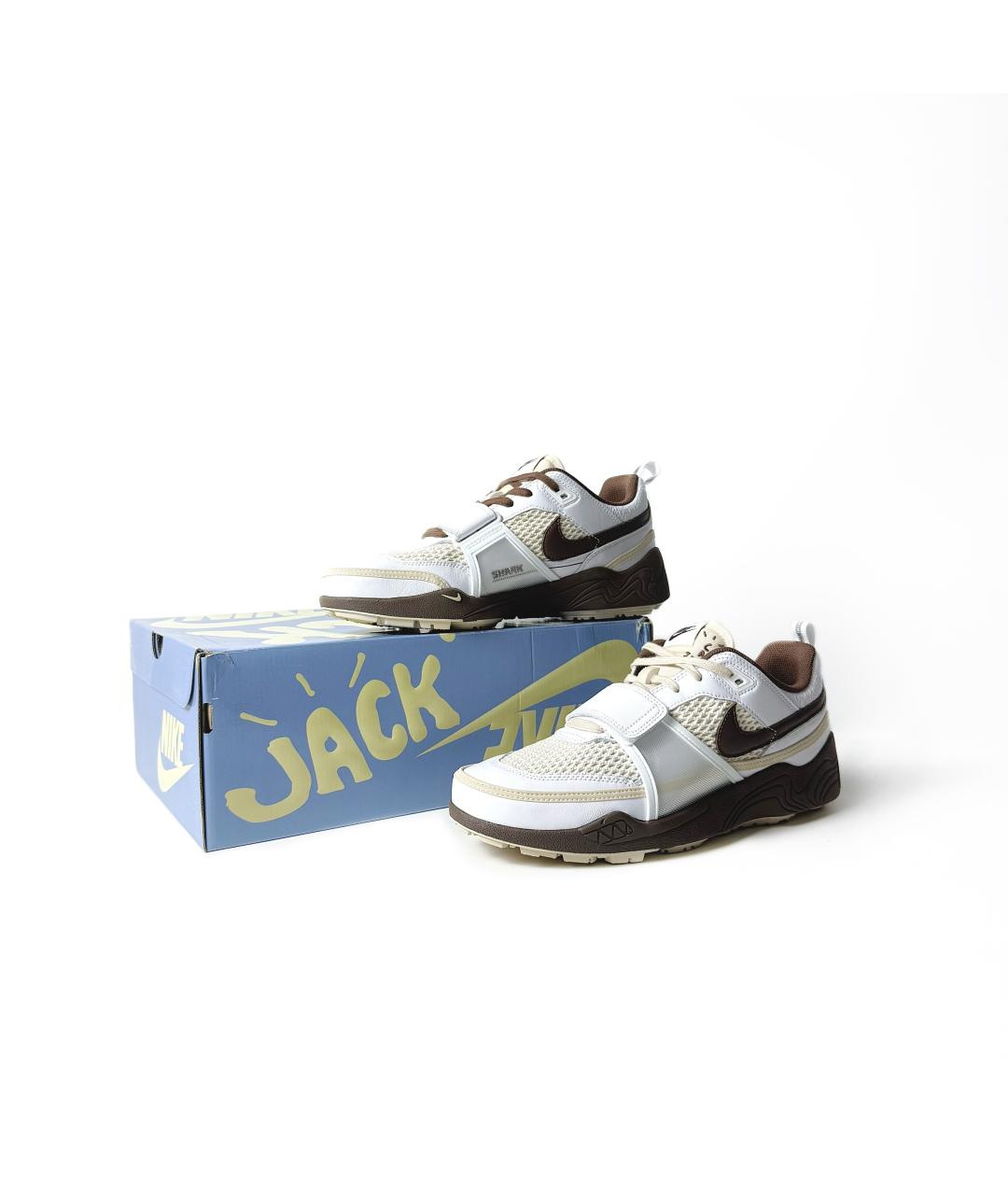 NIKE Бежевые текстильные низкие кроссовки / кеды, фото 6