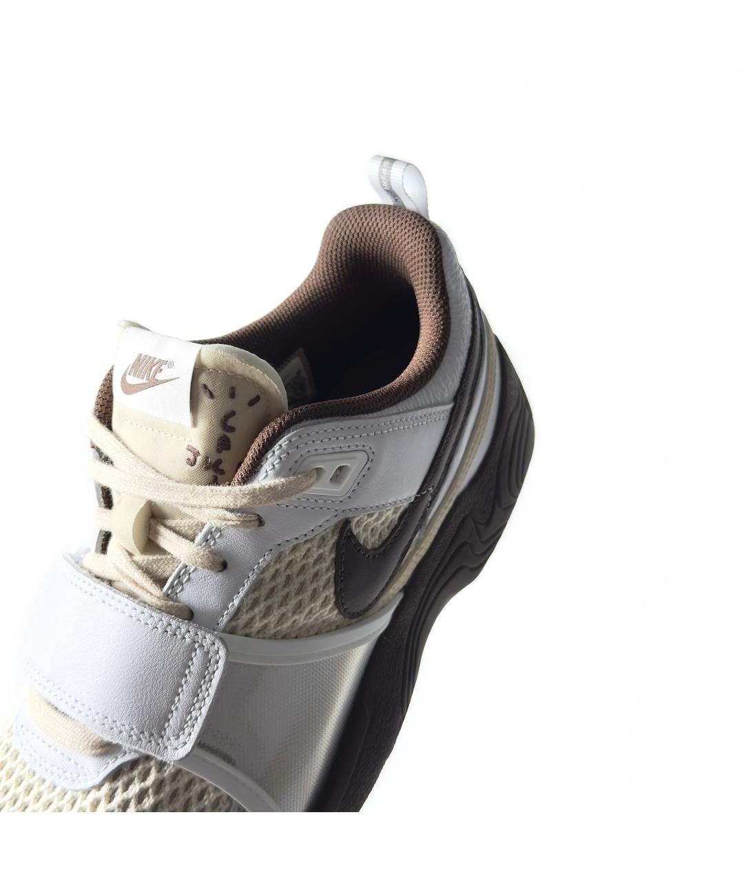 NIKE Бежевые текстильные низкие кроссовки / кеды, фото 4